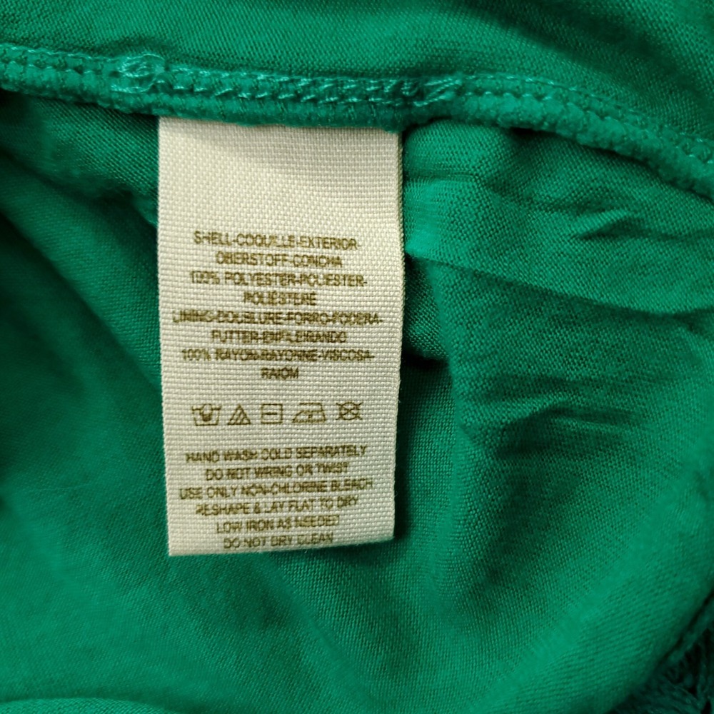Free People Shift Dress Womens M Green Lace Overlay Lined Cutout Back Pullover - Picture 10 of 10